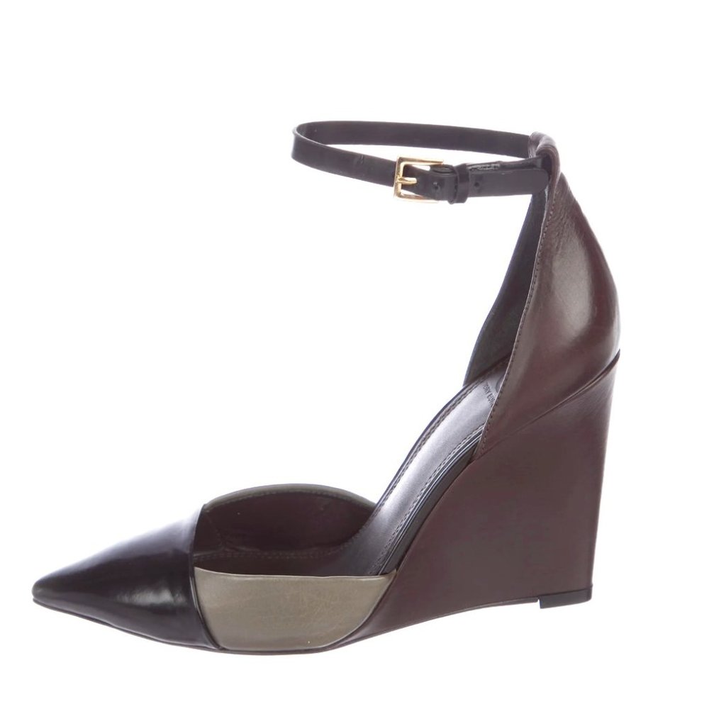 Tory Burch Shenley Wedge Pumps Sz 7.5 Like New w/box and dustbag